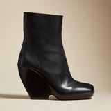 The Morgan Ankle Boot in Black Leather - The Iconic Issue