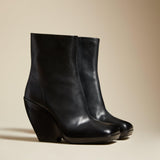 The Morgan Ankle Boot in Black Leather - The Iconic Issue