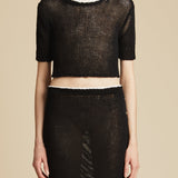 The Oliver Knit Top in Black and Ivory