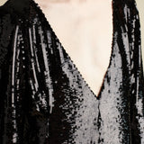 The Rova Dress in Black Sequin