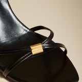 The Seneca Sandal in Black Leather