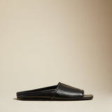 The Stagg Flat in Black Leather