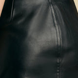 The Vera Skirt in Black Leather - The Iconic Issue
